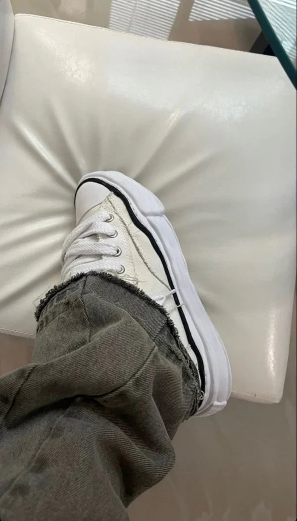Maison Mihara Yasuhiro Peterson OG Sole Canvas Low White - A01FW702-WHT