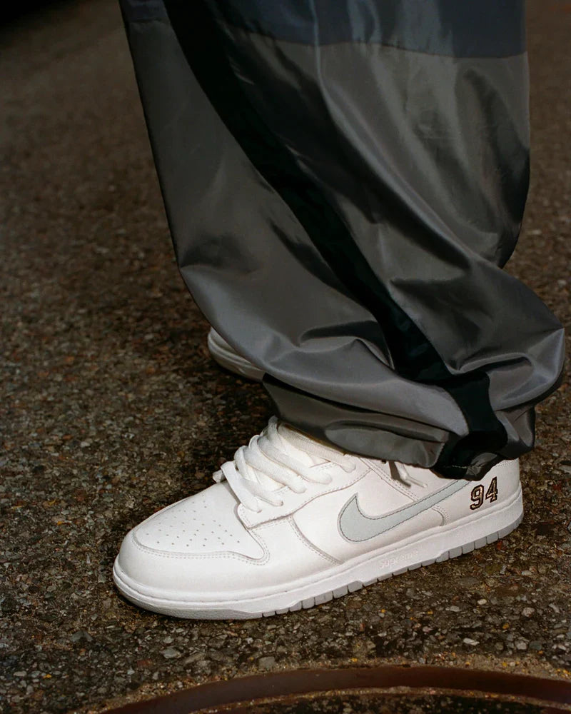 Nike SB Dunk Low Supreme 94 White Metallic Silver - HQ8487-100