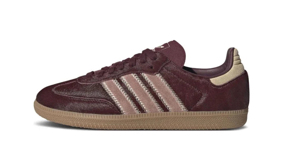 Adidas Samba OG Maroon Sand Strata Pony - JP5330