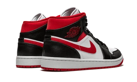 Air Jordan 1 Mid White Black Red