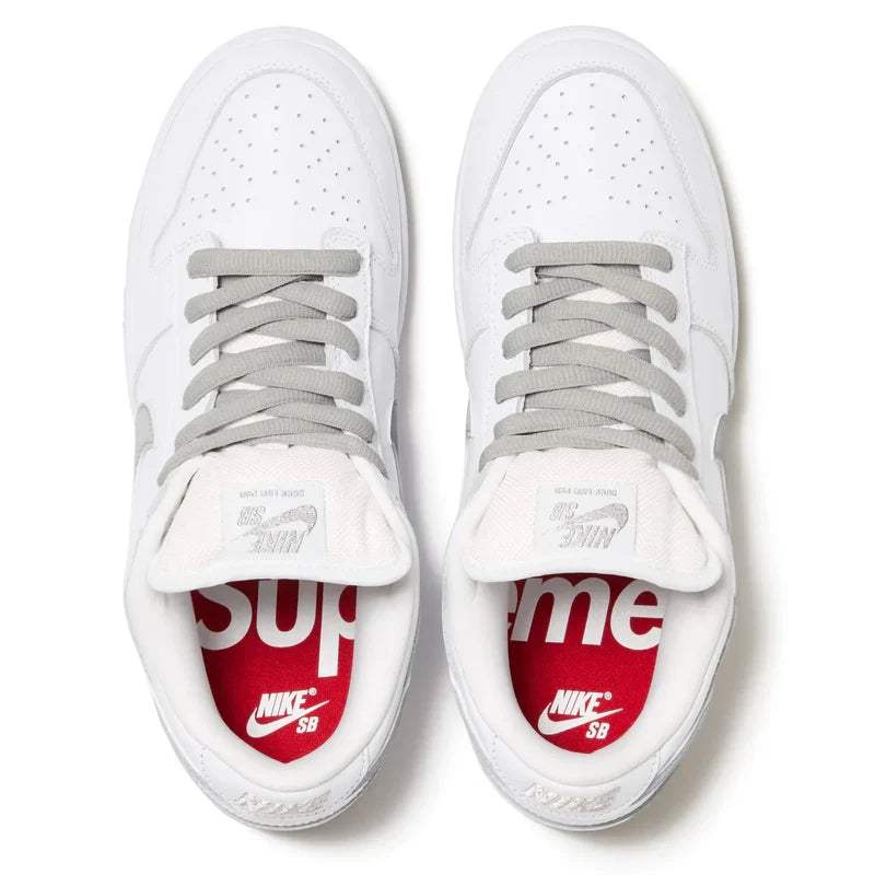 Nike SB Dunk Low Supreme 94 White Metallic Silver - HQ8487-100
