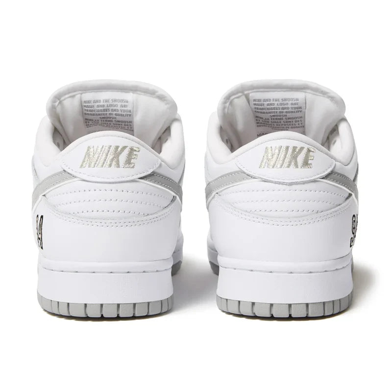 Nike SB Dunk Low Supreme 94 White Metallic Silver - HQ8487-100