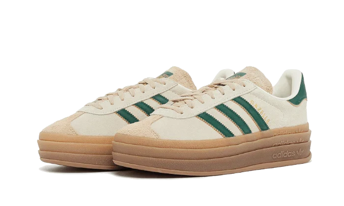 Adidas Gazelle Bold Magic Beige Collegiate Green - ID7056
