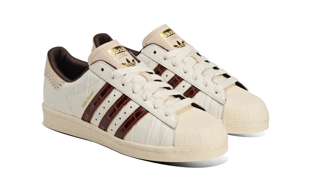 Adidas Superstar Wales Bonner White Brown Croc - KH8797