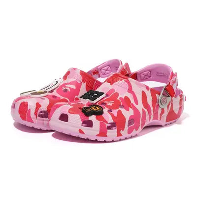 Crocs Classic Clog  A Bathing Ape ABC Camo Pink - 209627-6I2