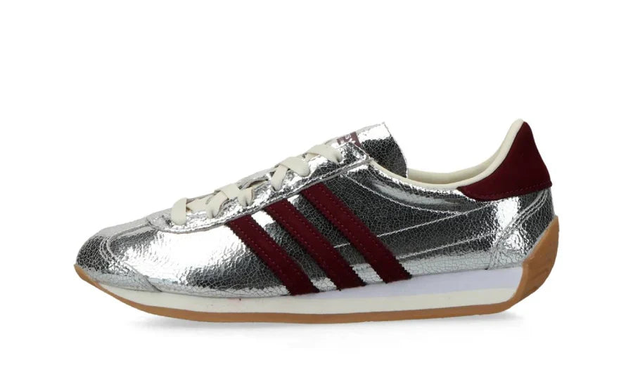 Adidas Country OG Silver Metallic Maroon Off White - JQ5111