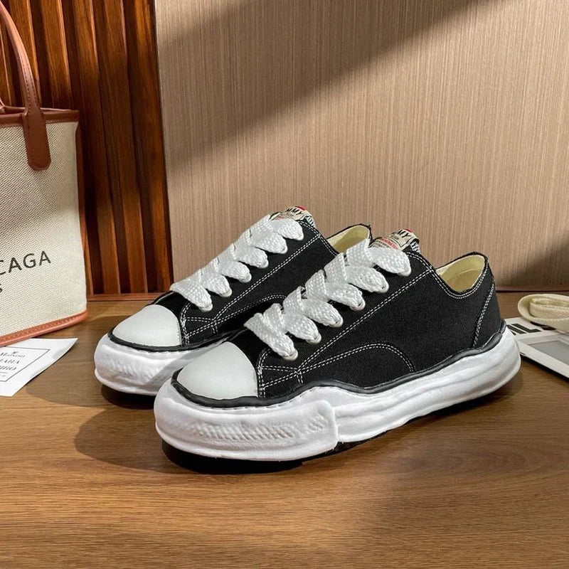 Maison Mihara Yasuhiro Blakey OG Sole Canvas Low Black - A08FW735-BLK