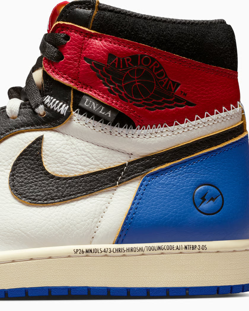 Air Jordan 1 Retro High OG SP Fragment x Union LA Varsity Red Sport Royal